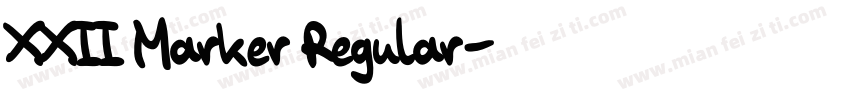 XXII Marker Regular字体转换